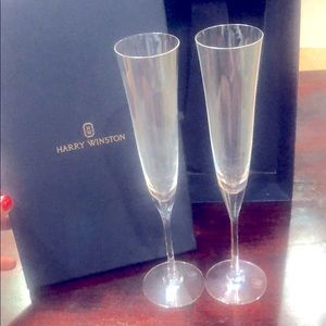 Harry Winston crystal stem glasses